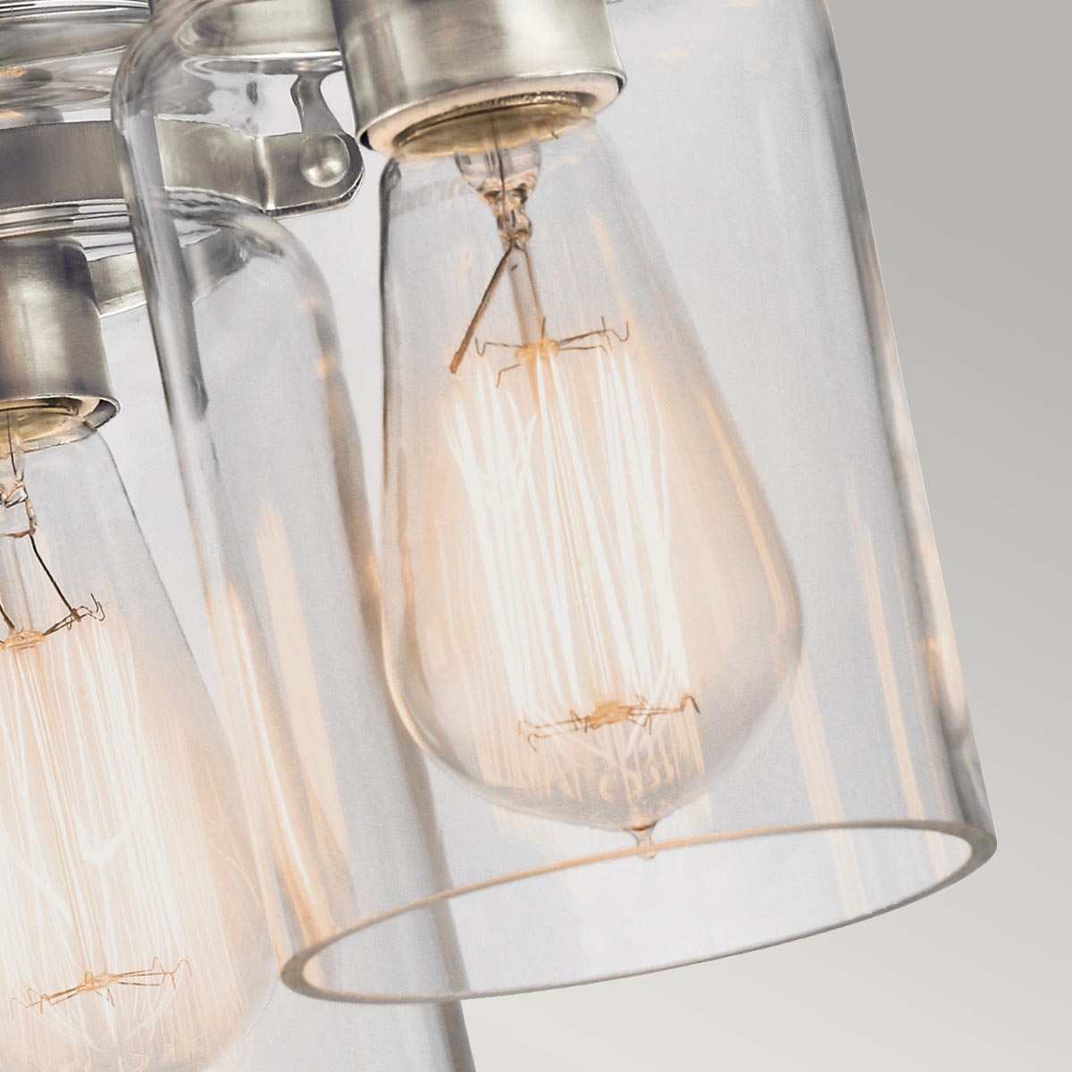 Brinley 3-Light Flush Mount Ceiling Light Fixture - Brushed Brass/Brushed Nickel/Antique Bronze Finish - E27 Base - Perfect for Bedroom, Living Room & Hallway Lighting