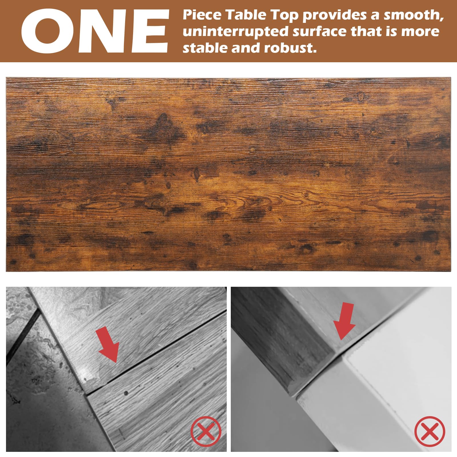 TOPSKY Solid Oak Adjustable Standing Desk Table Top - 54