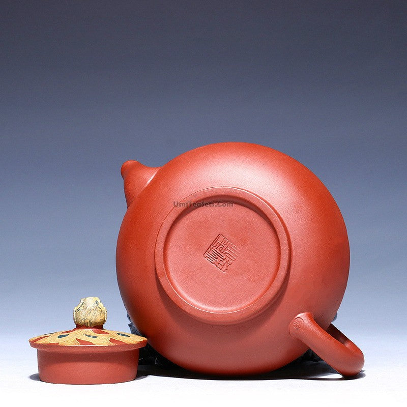 Premium Yixing Clay Peacock Teapot - Handcrafted Chinese Purple Sand Ceramic Teapot for Oolong & Pu-erh Tea | Perfect Gift for Tea Lovers & Home Decor