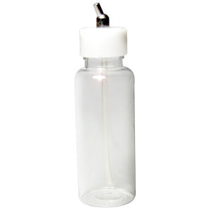 4 Ounce Plastic Airbrush Bottle with 60° Angle Adapter Lid - Compatible with Master ABD 2010 Suction Feed Airbrush - Perfect for Model Painting, Cake Decorating & DIY Crafts