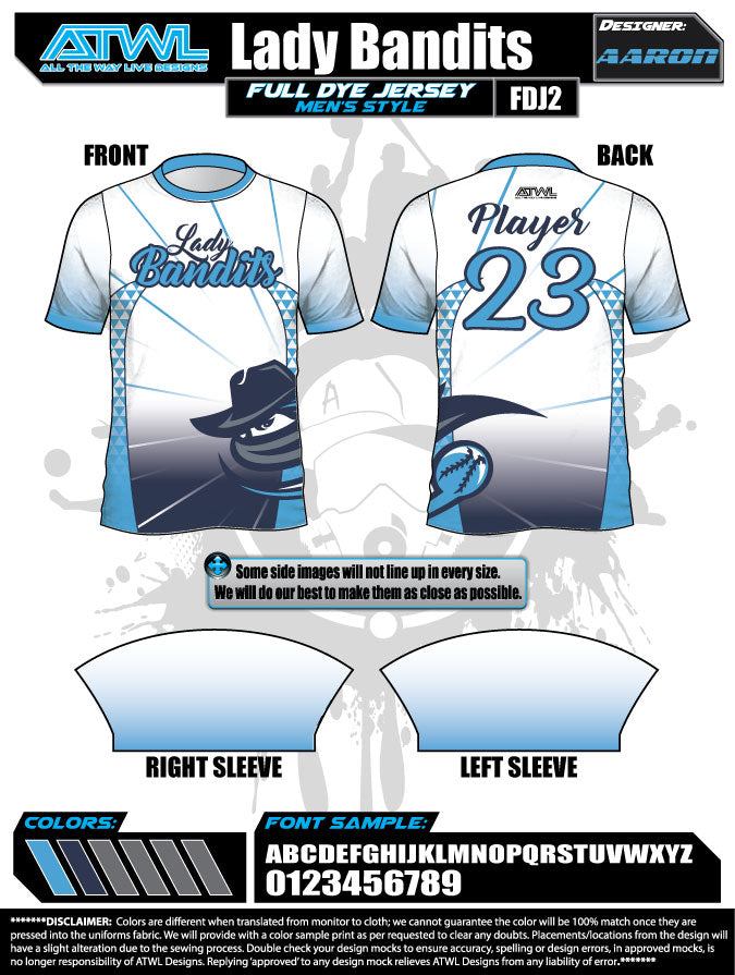 Lady Bandits Men's Cut Jersey - Breathable & Comfortable Sports Shirt for Running, Gym & Outdoor Activities
