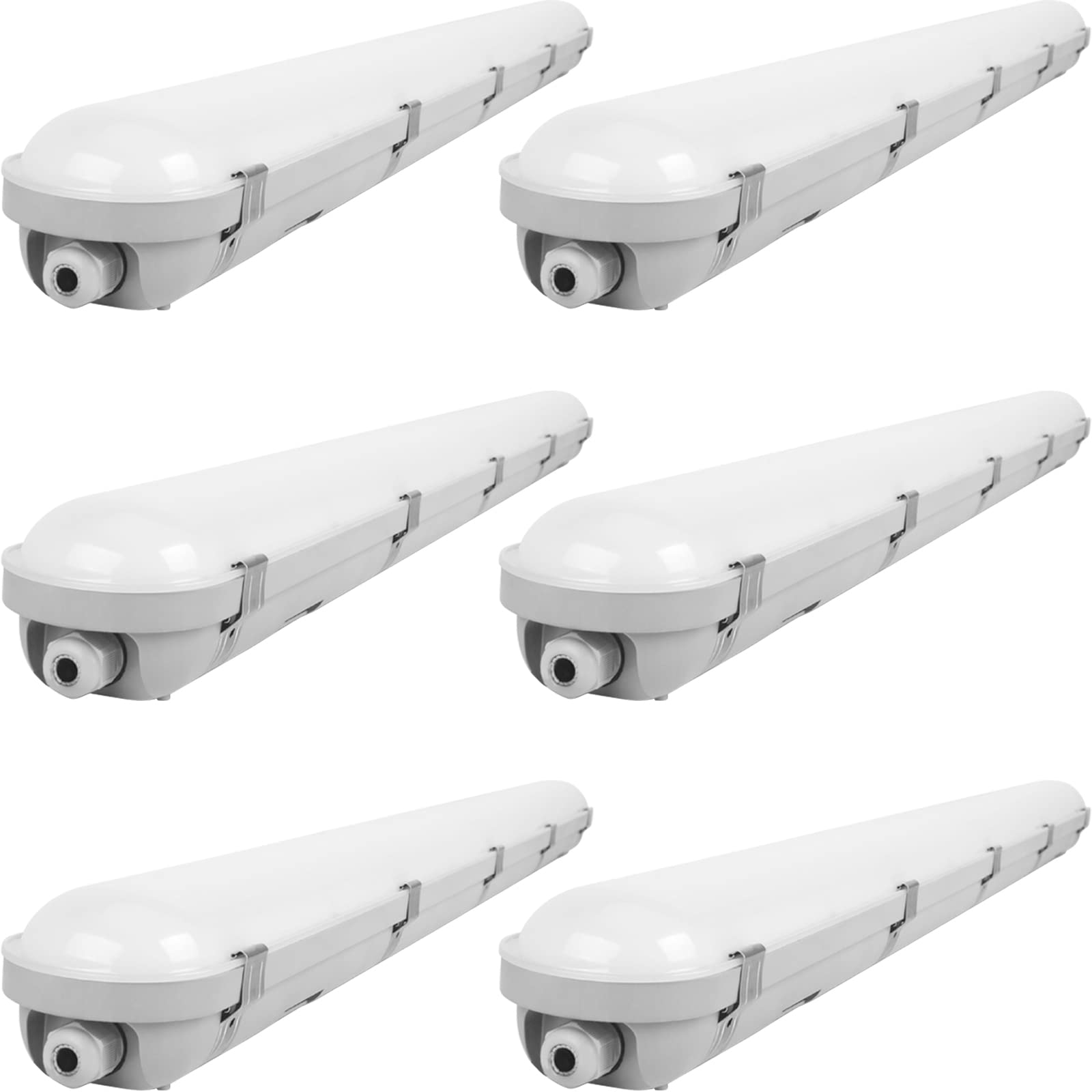 4FT LED Vapor Tight Light Fixture - 3000K/4000K/5000K Tunable & 40W/50W/60W Selectable - 7800LM IP66 Waterproof LED Shop Light - ETL Listed 100-277V - Perfect for Garage, Warehouse, Car Wash & Industrial Lighting