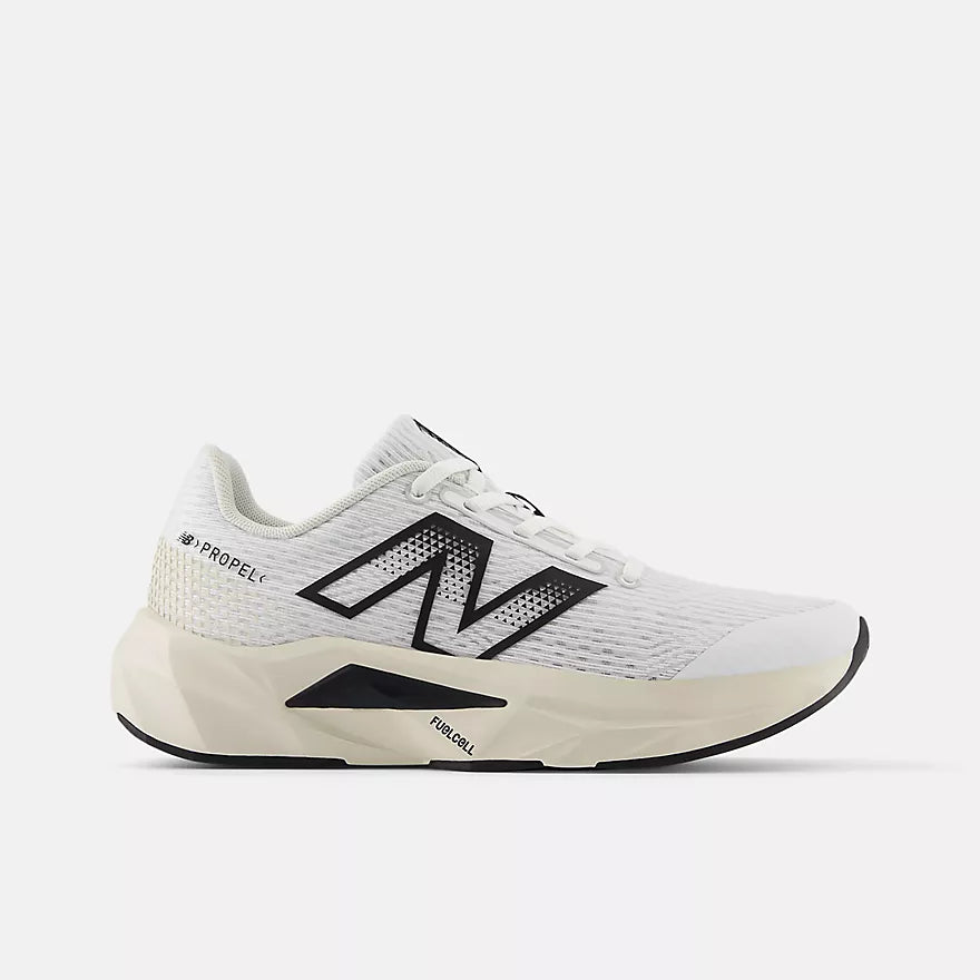 New Balance Propel V5 White Kids Running Shoes - Lightweight & Comfortable for Active Play, School & Sports