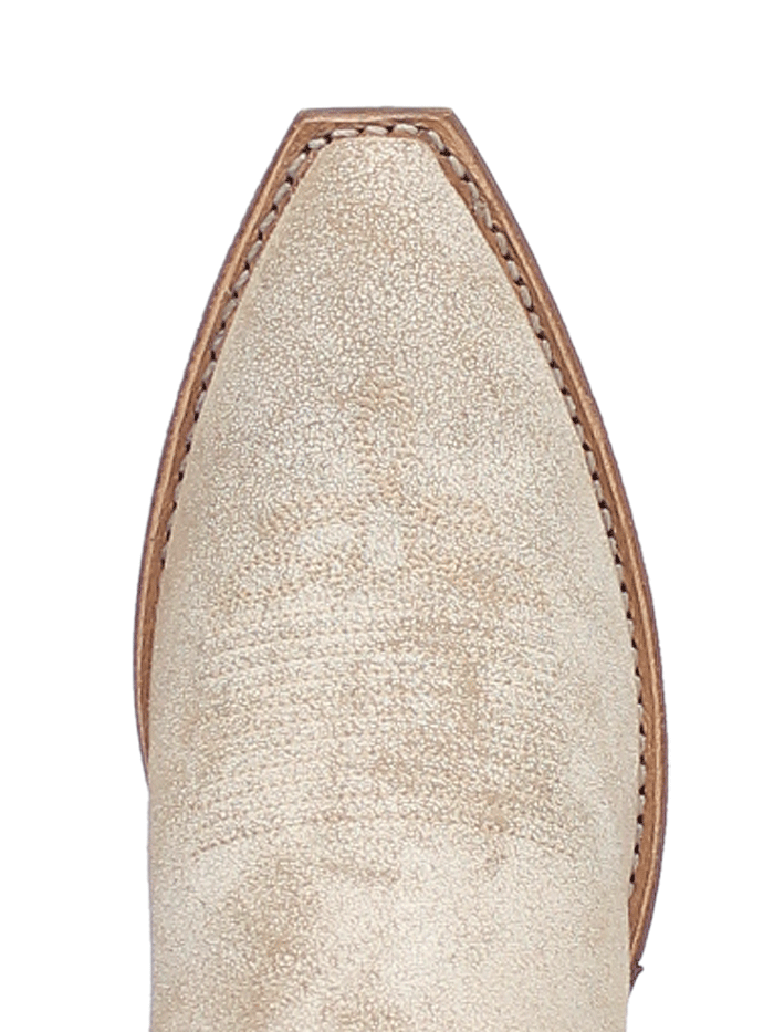 Laredo 52186 Women's REVA Leather Boots in Bone Ivory - Stylish Western Ankle Boots for Casual Wear & Country Outfits