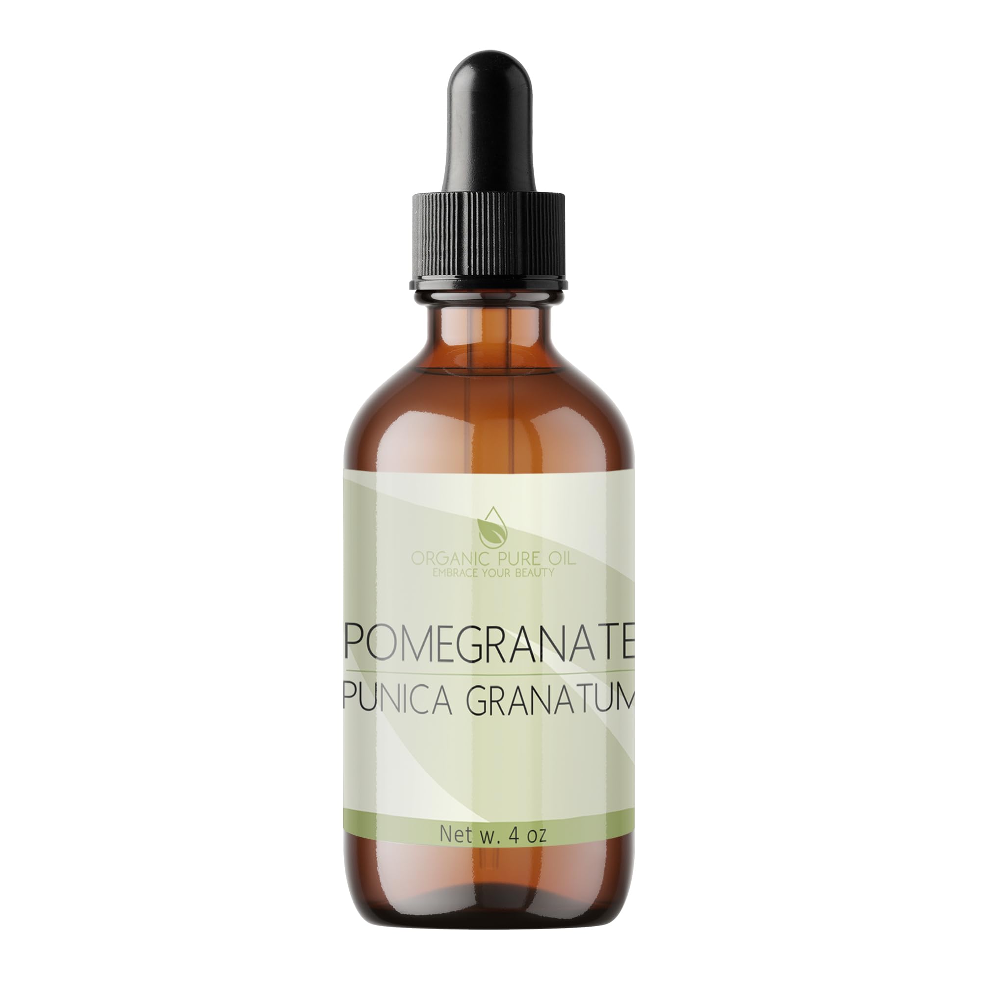 Organic Cold Pressed Pomegranate Seed Oil (4oz) - 100% Pure, Unrefined, Extra Virgin, Vegan, Non-GMO OPO Oil for Face, Skin, Hair, Nails & Cuticles - Dark Glass Bottle with Dropper - Perfect for Anti-Aging, Moisturizing & Under Eye Care