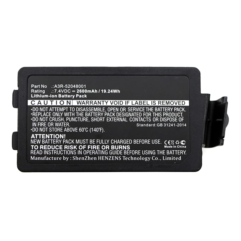 Synergy Digital Printer Battery - Compatible with TSC A3R-52048001 Printer (Li-ion 7.4V 2600mAh) - Long-Lasting Replacement Battery for TSC Label Printers - Perfect for Warehouse, Retail & Logistics Barcode Printing