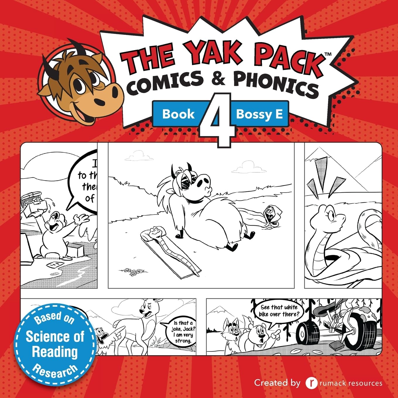 The Yak Pack Comics & Phonics Book 4: Learn to Read Bossy E Words - Fun Educational Reading Series for Kids | Perfect for Homeschooling & Early Literacy Development