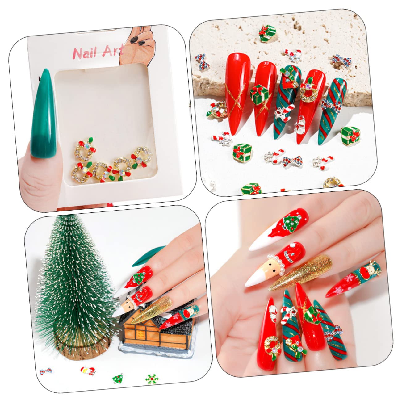 Beavorty Christmas Nail Decorations Set - 15pcs Alloy Nail Art Charms for DIY Manicure | Holiday Nail Accessories for Women | Perfect for Xmas Parties, Gift Giving & Home Nail Salon