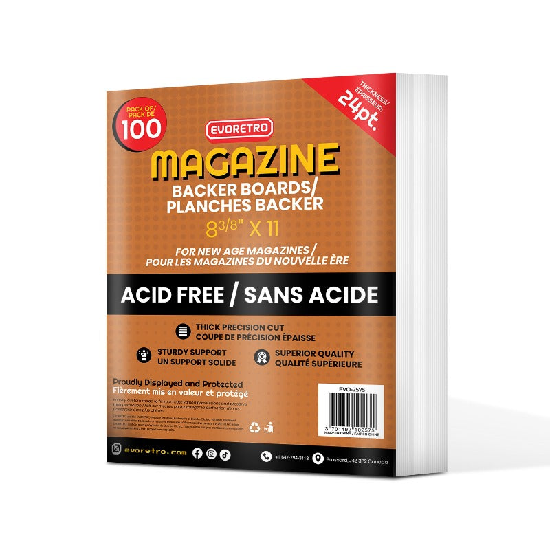 Premium Comic Backer Boards for New Age Magazines - Acid-Free 24PT Thick Cardstock - Perfect for Comic Book Storage, Protection & Display
