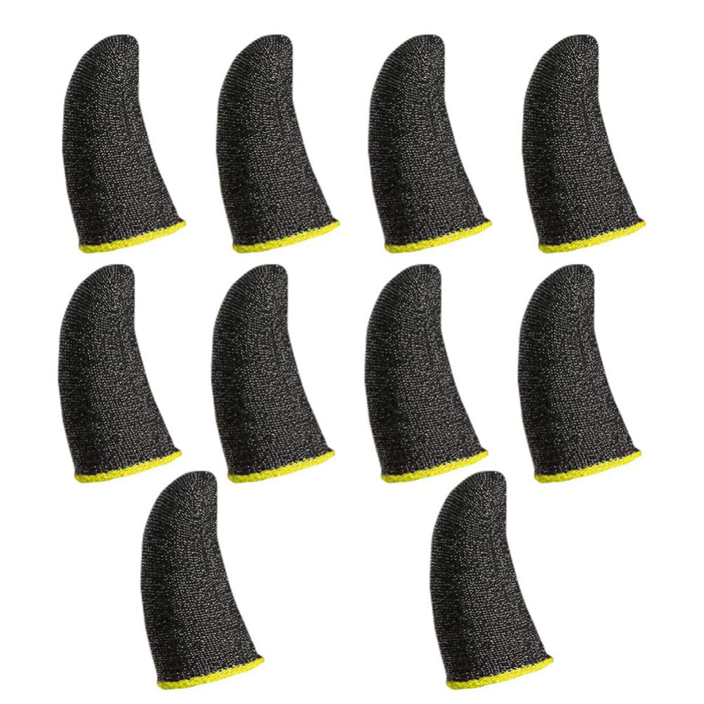 UKCOCO 10-Pack Anti-Sweat Gaming Finger Sleeves - Breathable Fiber Touchscreen Gloves for Mobile Gaming, Esports & Pro Gamers - Perfect for PUBG, Fortnite, COD & Long Gaming Sessions
