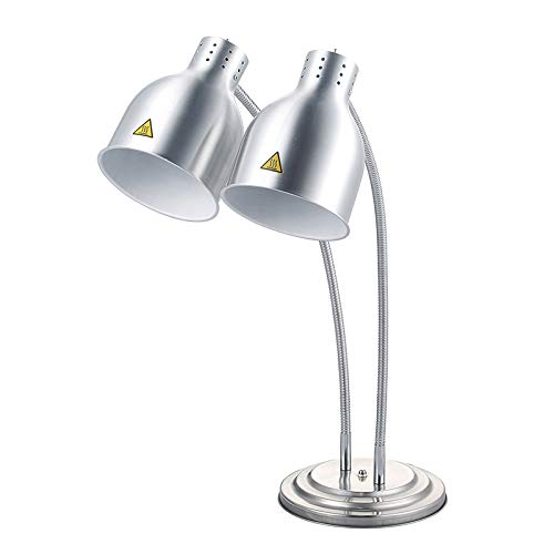Commercial Food Warmer Lamp - Dual Bulb Buffet Heater for Restaurants, Catering & Food Display - Keep Meals Warm & Fresh for Hours
