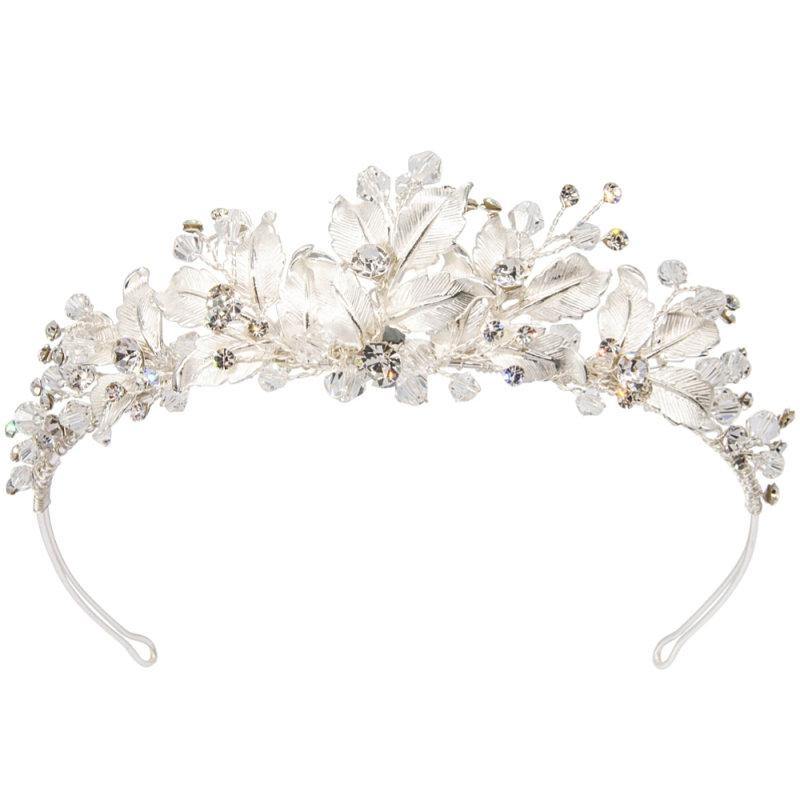 Elegant Silver Crystal and Pearl Bridal Tiara for Wedding - Perfect for Brides, Prom, Pageants & Special Occasions