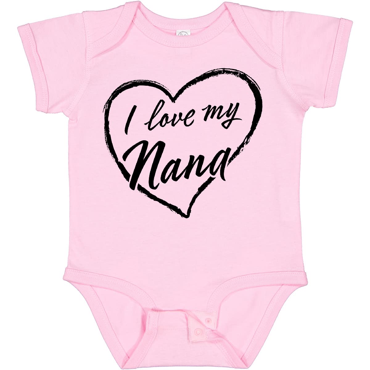 Inktastic I Love My Nana Black Chalk Heart Baby Bodysuit - Cute Grandparent Gift for Newborns & Infants | Perfect for Family Photos, Holidays & Special Occasions