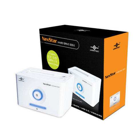 Vantex NST-D100UFS SATA to USB 2.0/eSATA/1394a External Hard Drive Docking Station - Perfect for Data Backup, File Transfer & Hard Drive Cloning