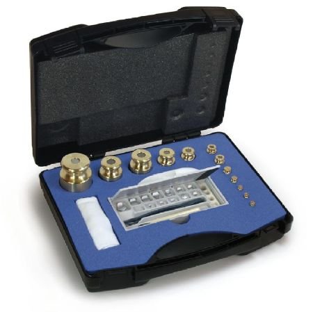 1-50g M1 Precision Weight Set in Plastic Box with Finely Turned Brass - Perfect for Jewelry Scales, Laboratory Measurements & Scientific Calibration