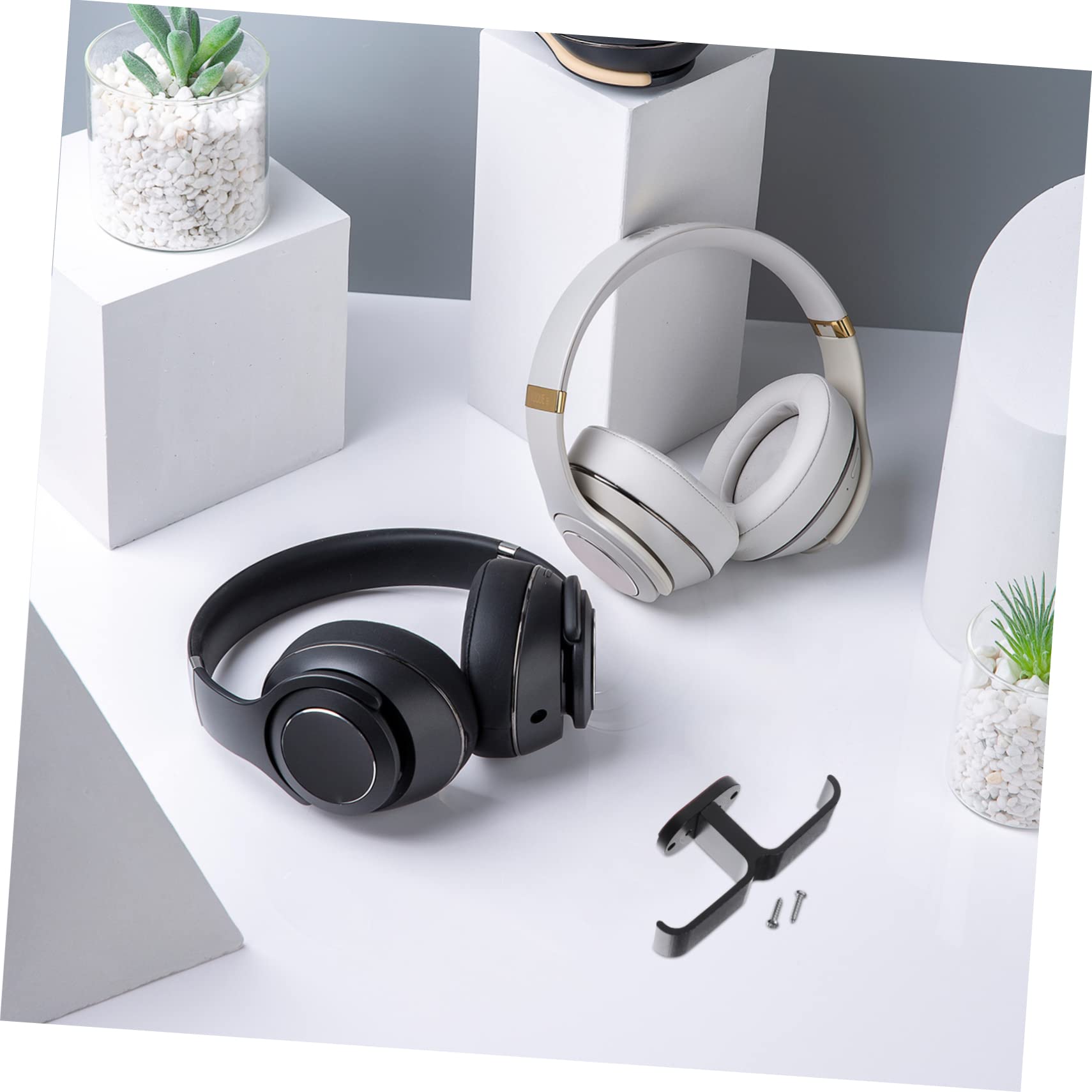 Hemobllo 4-Pack Headphone Stand - Adjustable Headset Hook & Earphone Hanger for Gaming, Office & Home Desk Organization - Perfect for Computer, PS5, Xbox & Workstation Setup