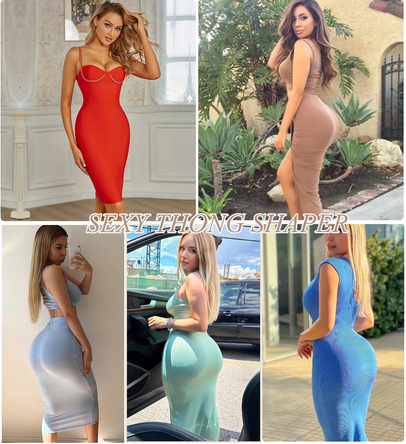 Seamless High Waisted Thong Shapewear for Women - Tummy Control Body Shaper Panty - Perfect for Everyday Wear, Special Occasions & Postpartum Recovery