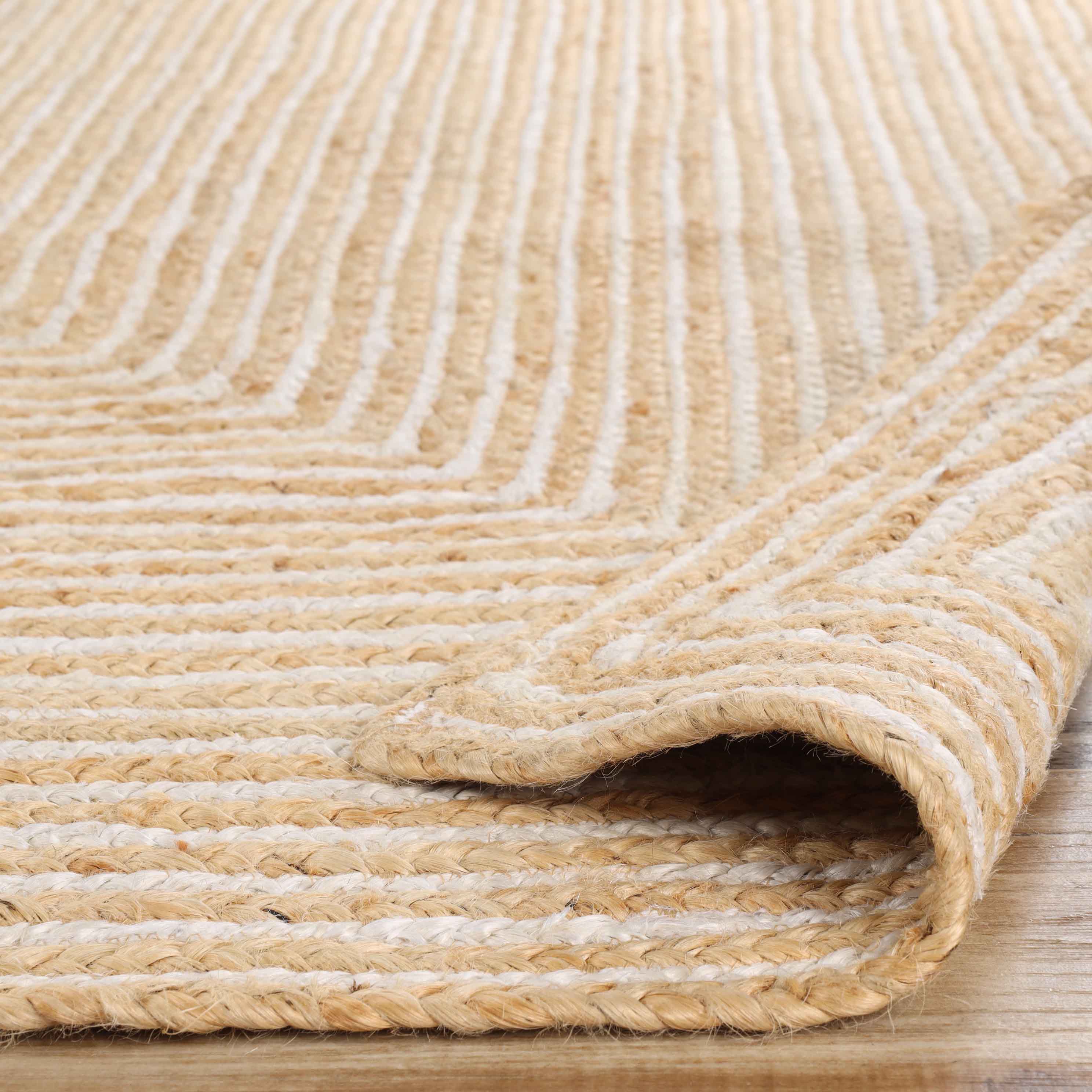 Braided Jute Reversible Handwoven Rug - Natural Fiber Indoor/Outdoor Area Rug for Living Room, Bedroom, Patio & Deck - Eco-Friendly Home Decor