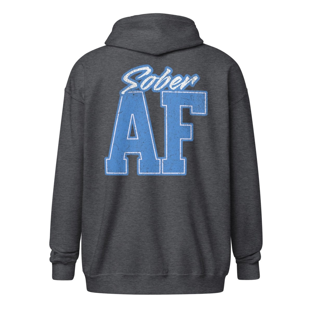 Sober AF Unisex Heavy Blend Zip Hoodie - Comfortable & Stylish Pullover for Men & Women - Perfect for Casual Wear, Gym, and Outdoor Activities