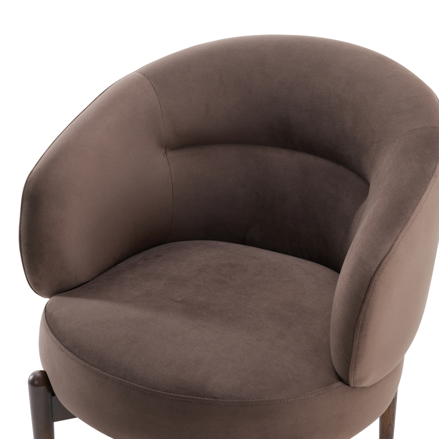 Bloor Accent Chair - Velvet Espresso Upholstered Modern Lounge Chair for Living Room, Bedroom & Office - Perfect for Relaxing, Reading & Decorating
