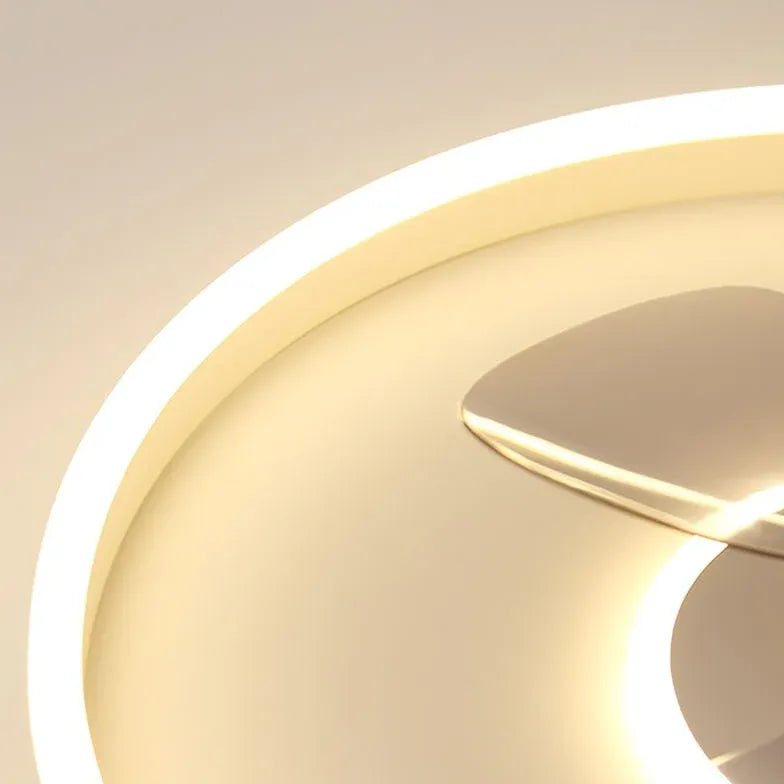 Modern White Irregular Ceiling Fan with LED Light - Energy Efficient Cooling & Stylish Lighting for Living Room, Bedroom, or Patio
