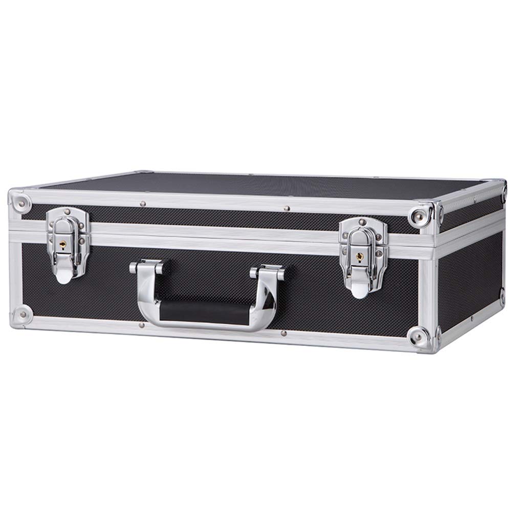 Secure Combination Lock Box - Portable Aluminum Document & Cash Storage for Travel, Passports, Mobile Files - Black | Home, Office & Travel Security Solution
