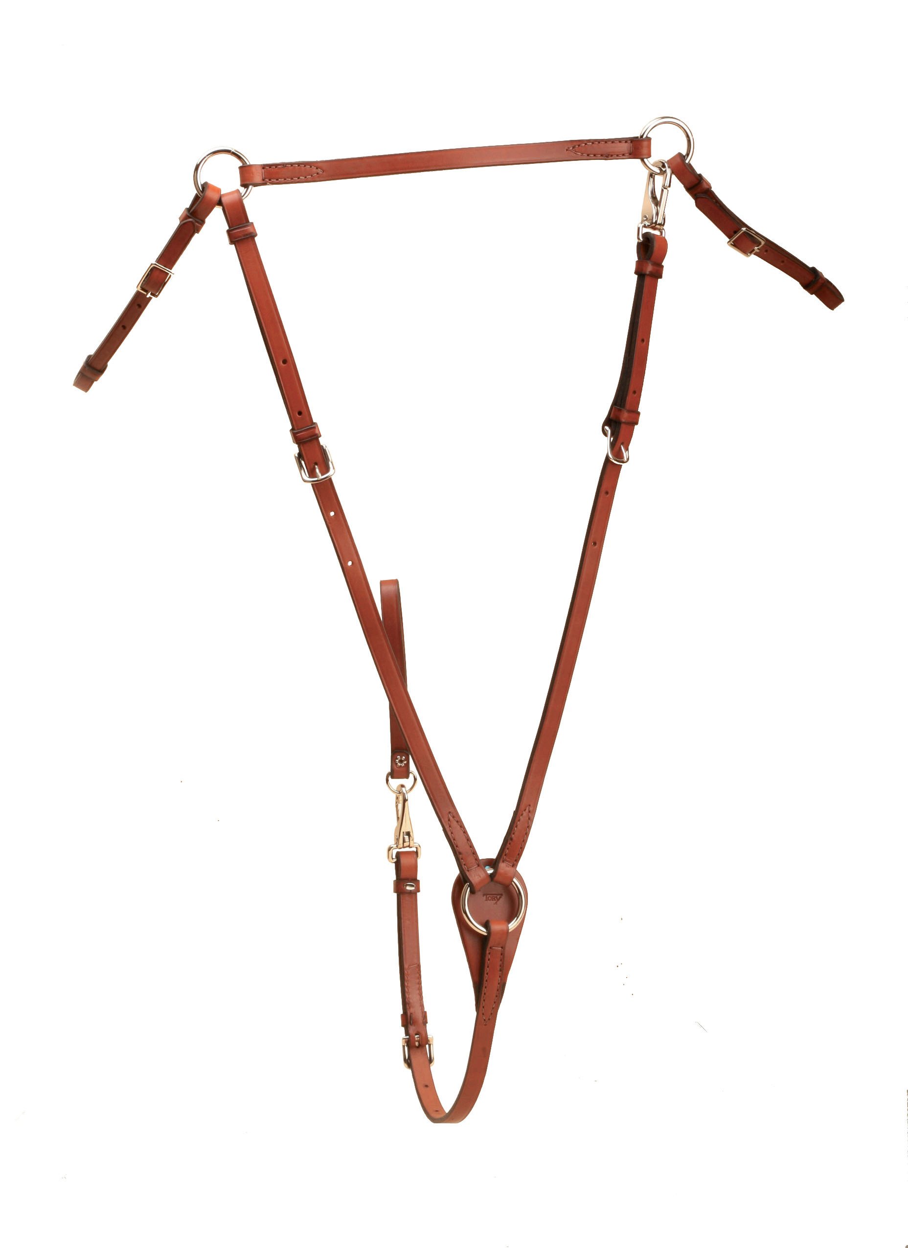 Classic Brown Leather Dog Harness with Breastplate – 5/8