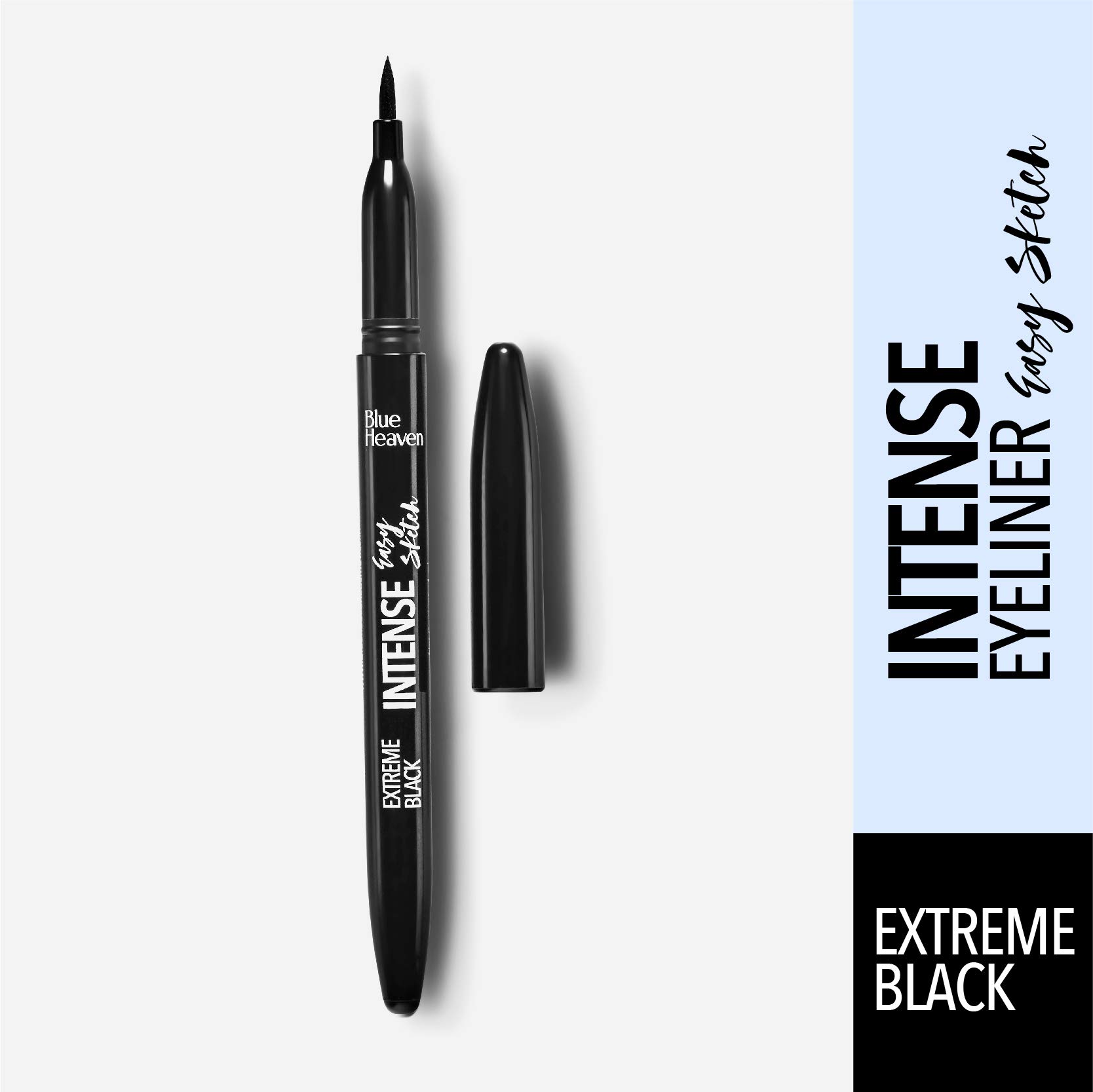 Blue Heaven Intense Eyeliner Pencil & Soft Kajal Eyeliner Set - Black & Blue Matte Finish (1ml + 0.31g) | Waterproof, Long-Lasting Eye Makeup for Smokey Eyes & Everyday Wear