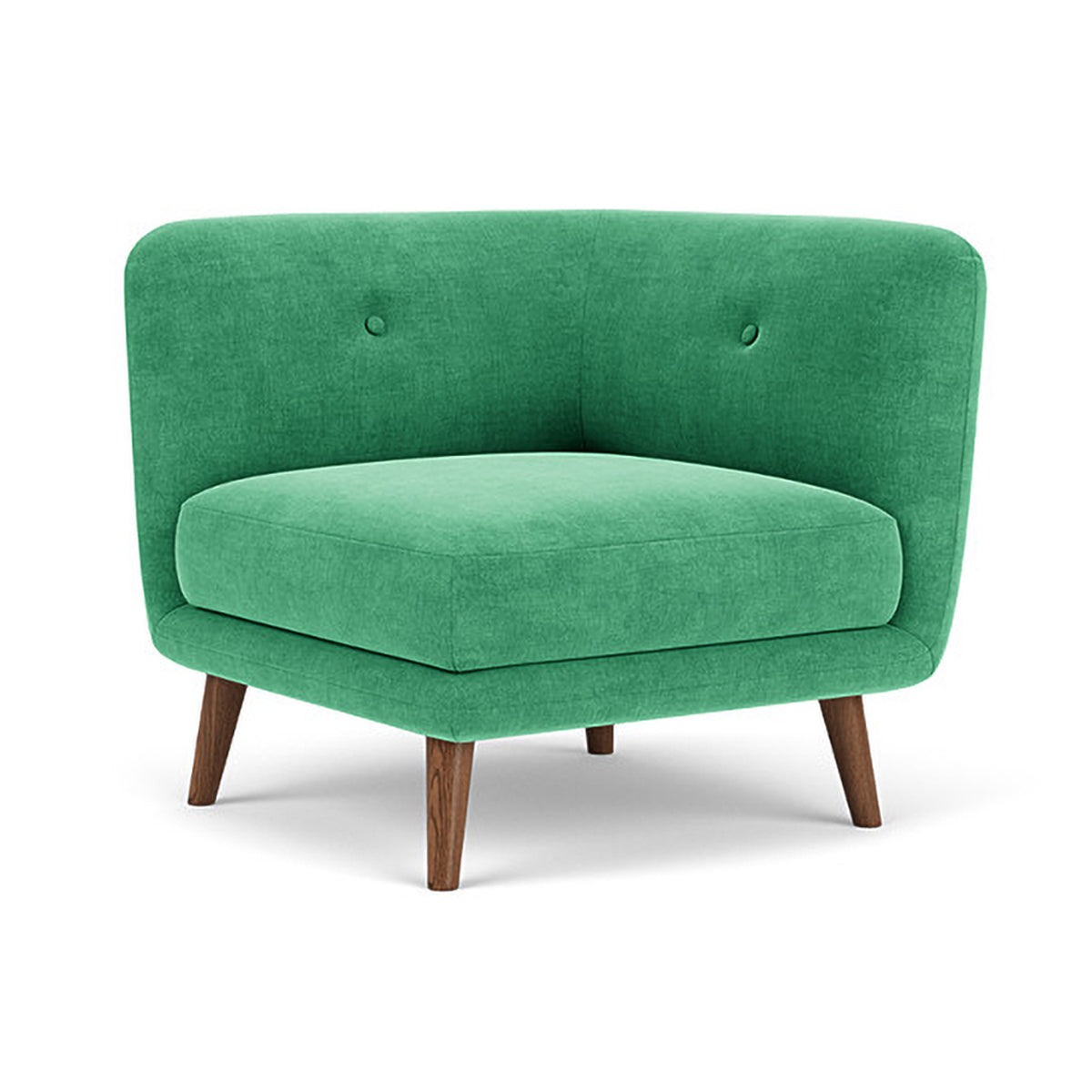 Alfred Fabric Modular Sofa - Left 1 Seater Sectional Couch for Living Room, Lounge & Small Spaces | Modern Comfortable Furniture for Apartments & Home Decor
