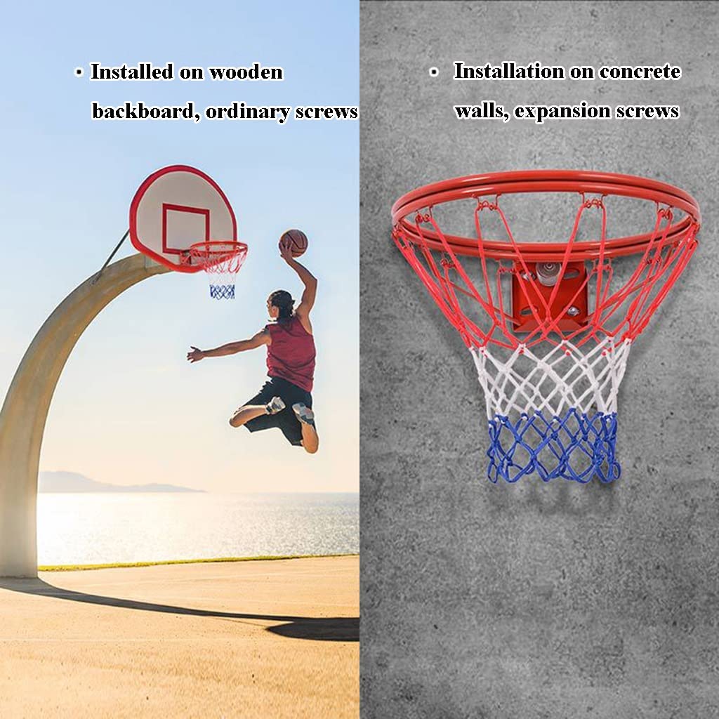 Wall Mounted Basketball Hoop for Indoor & Outdoor Use - Adjustable Height Backboard for Kids, Teens & Adults - Perfect for Driveway, Garage & Backyard Basketball Practice