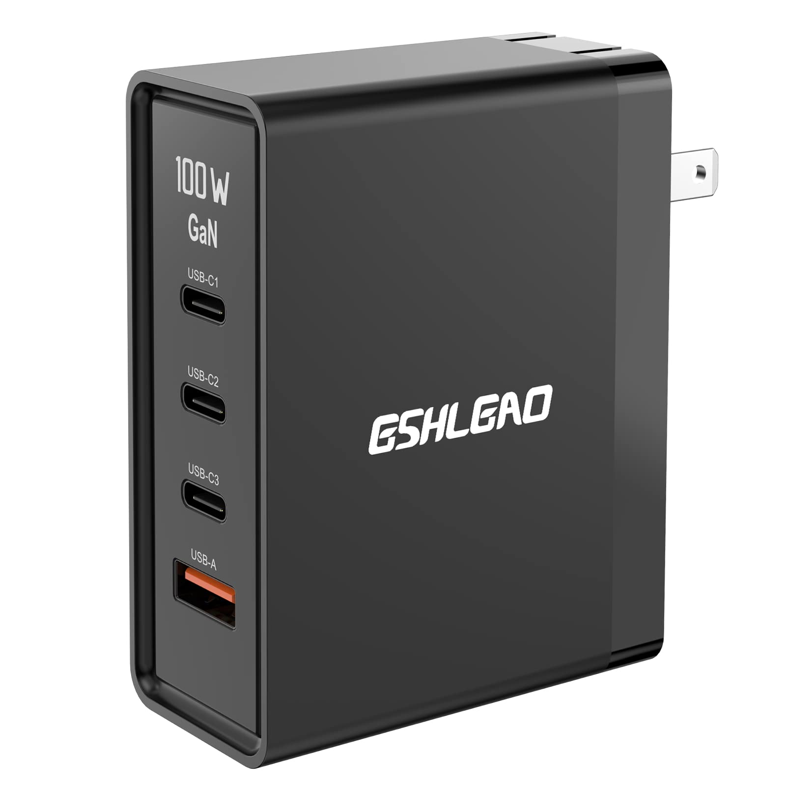 100W GaN USB C Wall Charger with 3C1A & 2C2A Ports - PD Fast Charging Block for MacBook Pro/Air, iPhone, iPad Pro, Samsung - Perfect for Travel, Office & Home Charging Multiple Devices