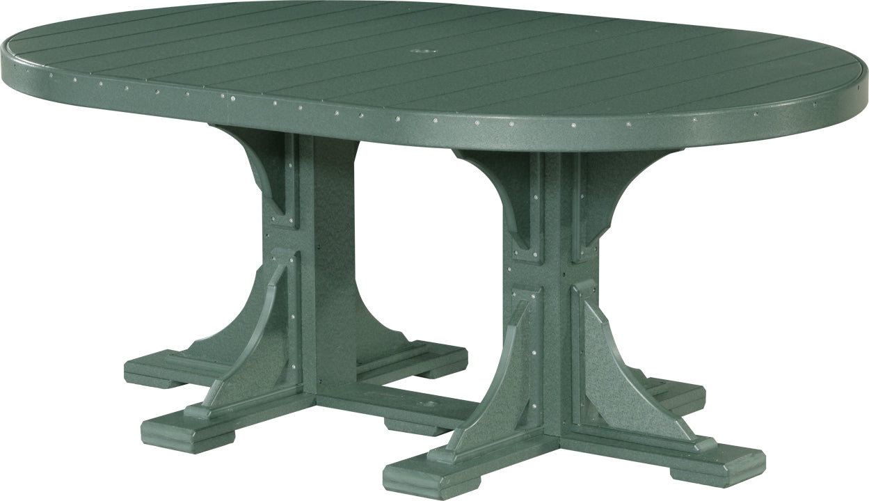 LuxCraft 4' x 6' Oval Dining Table Set for 6 - Modern Kitchen & Dining Room Furniture - Perfect for Family Gatherings, Dinner Parties & Small Spaces