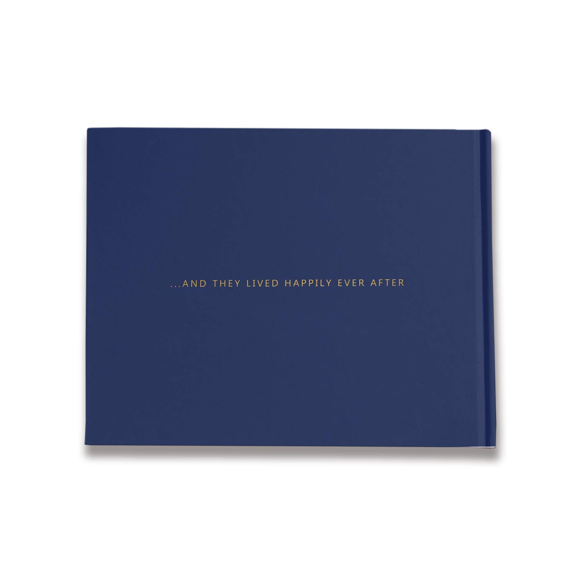 Elegant Navy Blue & Gold Wedding Guest Book - Personalized Sign-In Guest Book for Weddings, Bridal Showers & Anniversary Celebrations