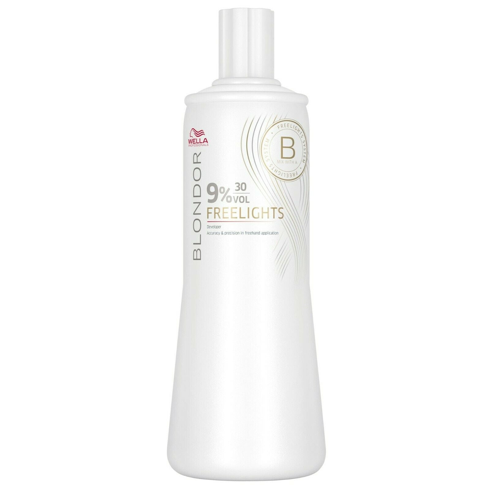 Blonder Freelights Developer 9% 30 Volume Cream - Professional Hair Lightening & Bleaching Kit for Salon-Quality Highlights at Home - Perfect for DIY Blonde Hair Coloring & Styling