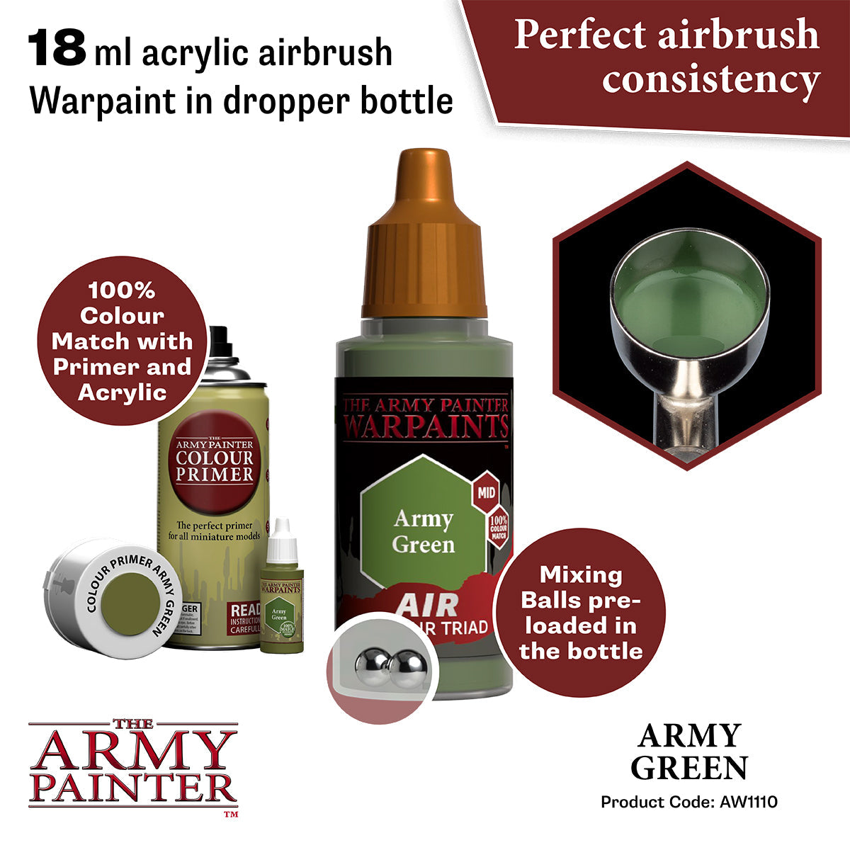 Warpaints Air: Premium Army Green Face Paint for Outdoor Activities, Hunting, and Military Training | Long-Lasting & Waterproof Camouflage Makeup