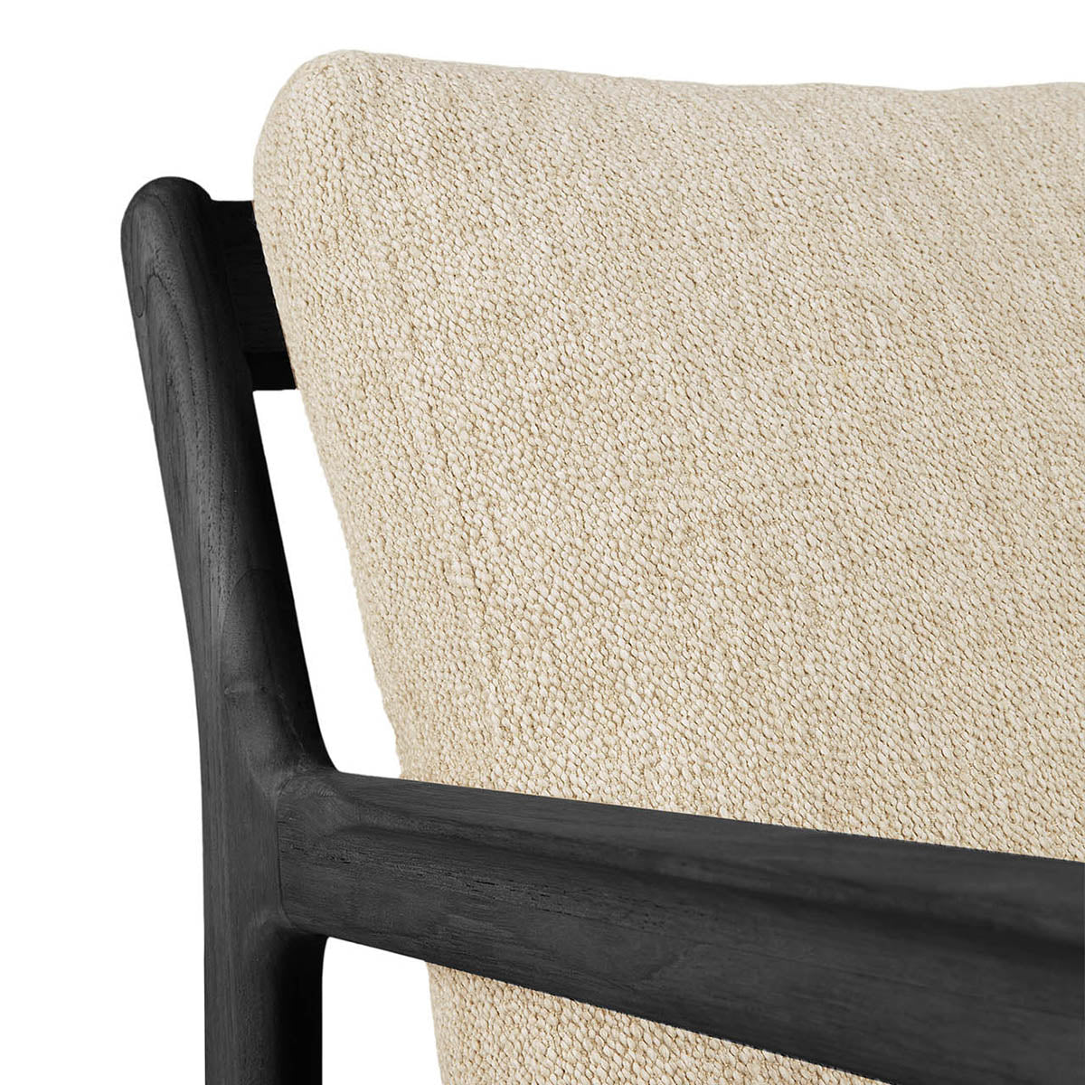 Outdoor 4-Seater Sofa with Teak Black & Natural Fabric - Durable Patio Furniture for Garden, Poolside & Backyard Relaxation