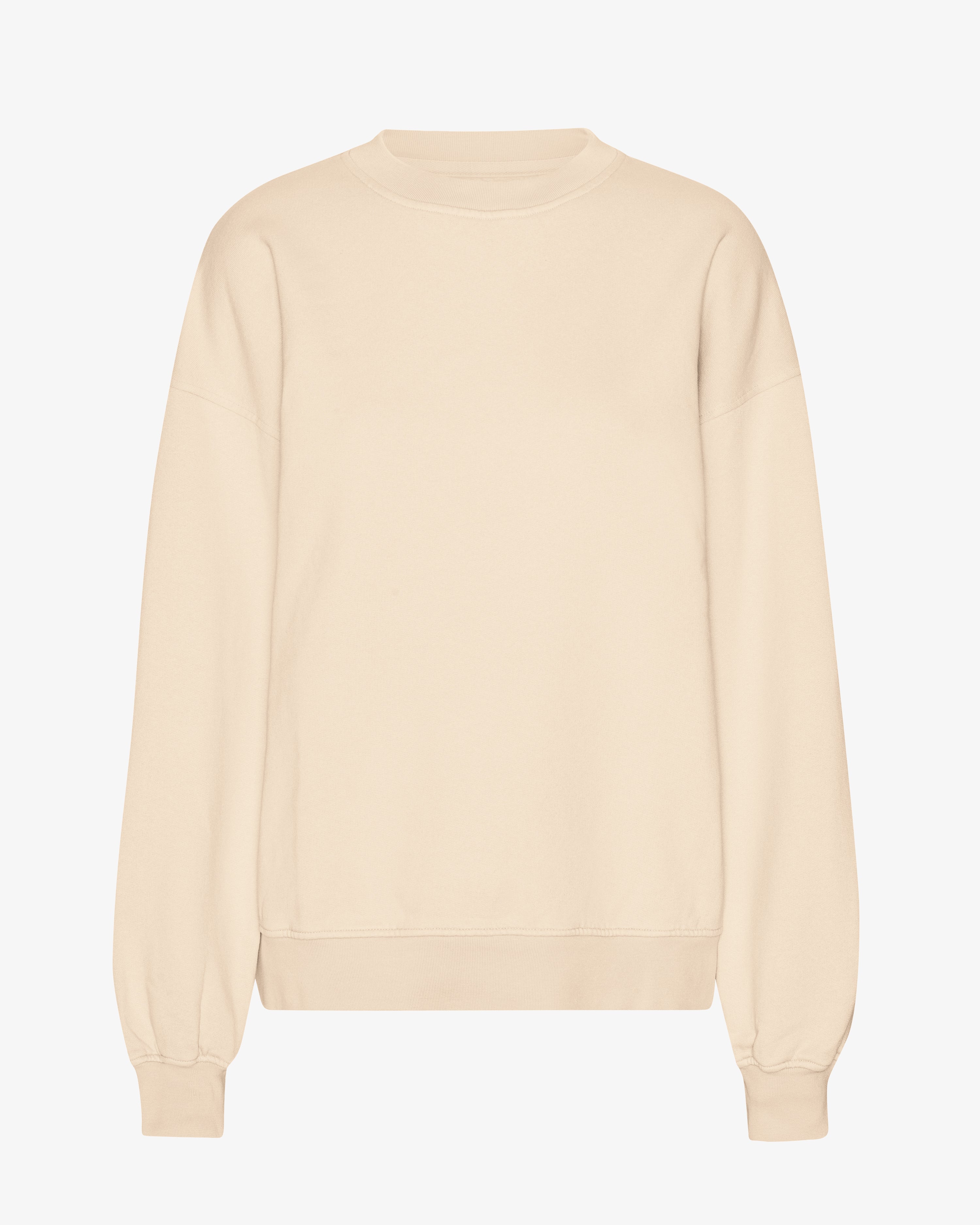 Organic Oversized Crewneck Sweatshirt for Women - Ivory White | Soft & Comfortable Loungewear for Casual Wear & Relaxing at Home