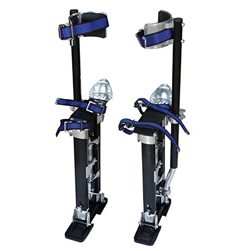 Adjustable Aluminum Drywall Stilts 15-23 Inch - Professional Painting & Cleaning Stilts for Construction Workers & Home Renovation - Perfect for Ceiling Work, Wall Repair & High Cleaning Tasks
