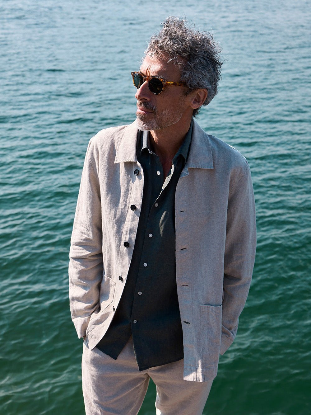Premium Linen Shirt for Men - Breathable & Comfortable Verzasca Moss Green - Perfect for Summer, Casual Wear & Outdoor Activities