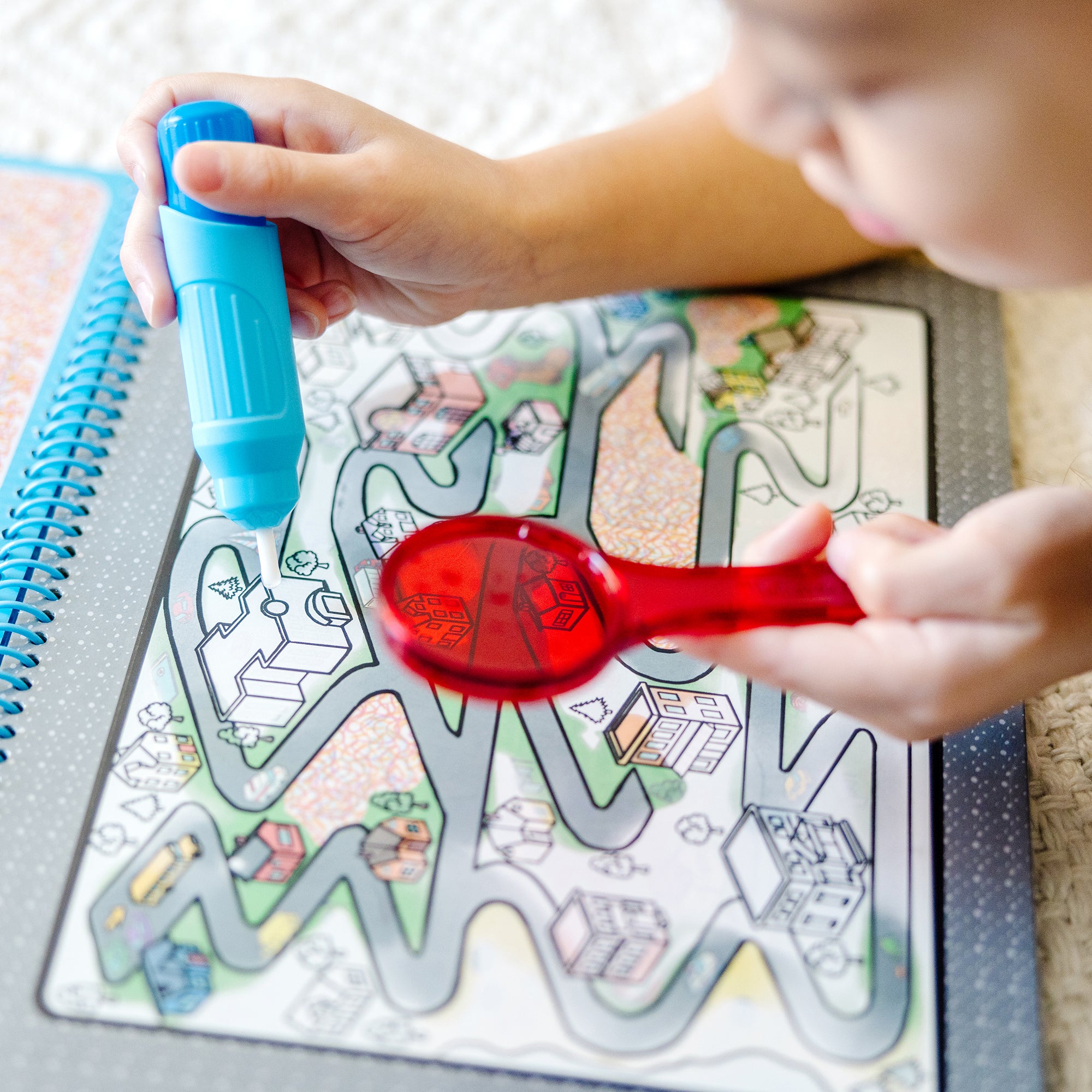 Water Wow! Deluxe Water Reveal Pad - Around Town Theme | Reusable Water Coloring Book for Kids | Mess-Free Travel & Restaurant Activity Toy