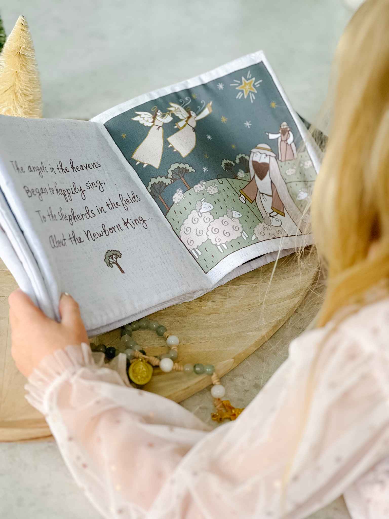 Happy Birthday Jesus Soft Book - Interactive Baby Cloth Book for Early Learning & Sensory Play - Perfect for Christmas Gifts, Baby Showers & Toddler Storytime