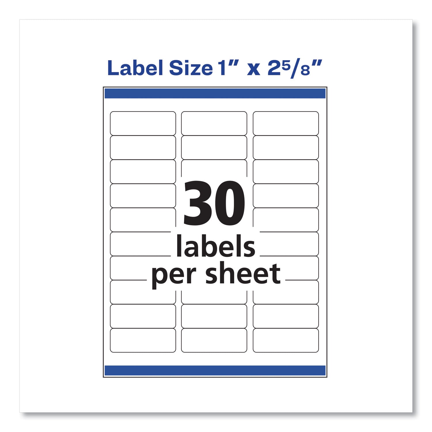 Avery® Easy Peel White Address Labels with Sure Feed Technology for Inkjet Printers, 1