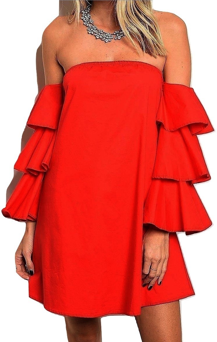 Elegant Red Dress for Women - Sexy V-Neck Party Dress | Perfect for Evening Events, Date Nights & Special Occasions