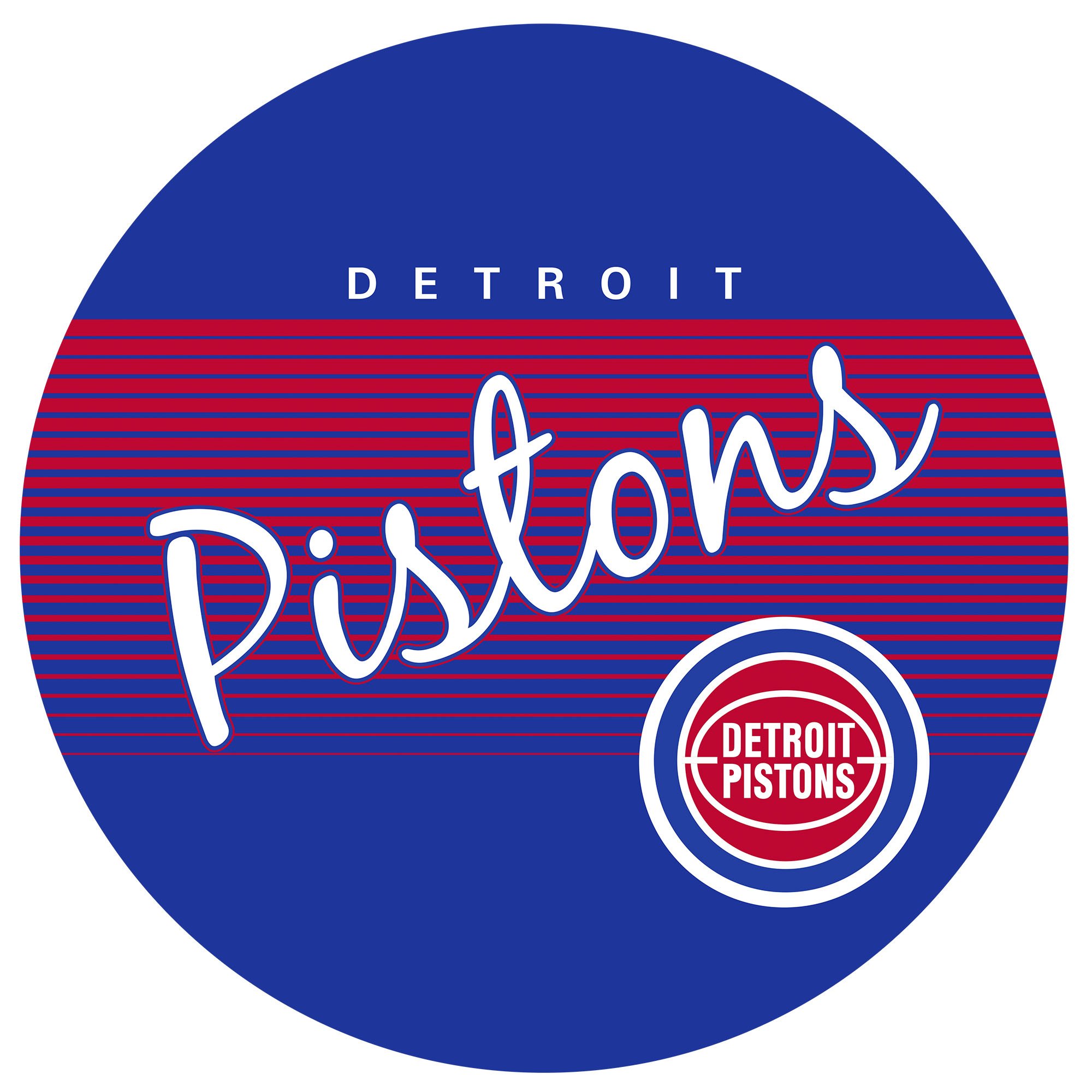 Detroit Pistons NBA Swivel Bar Stool with Padded Seat - Chrome Hardwood Classics Style for Man Cave, Sports Bar & Game Room Decor
