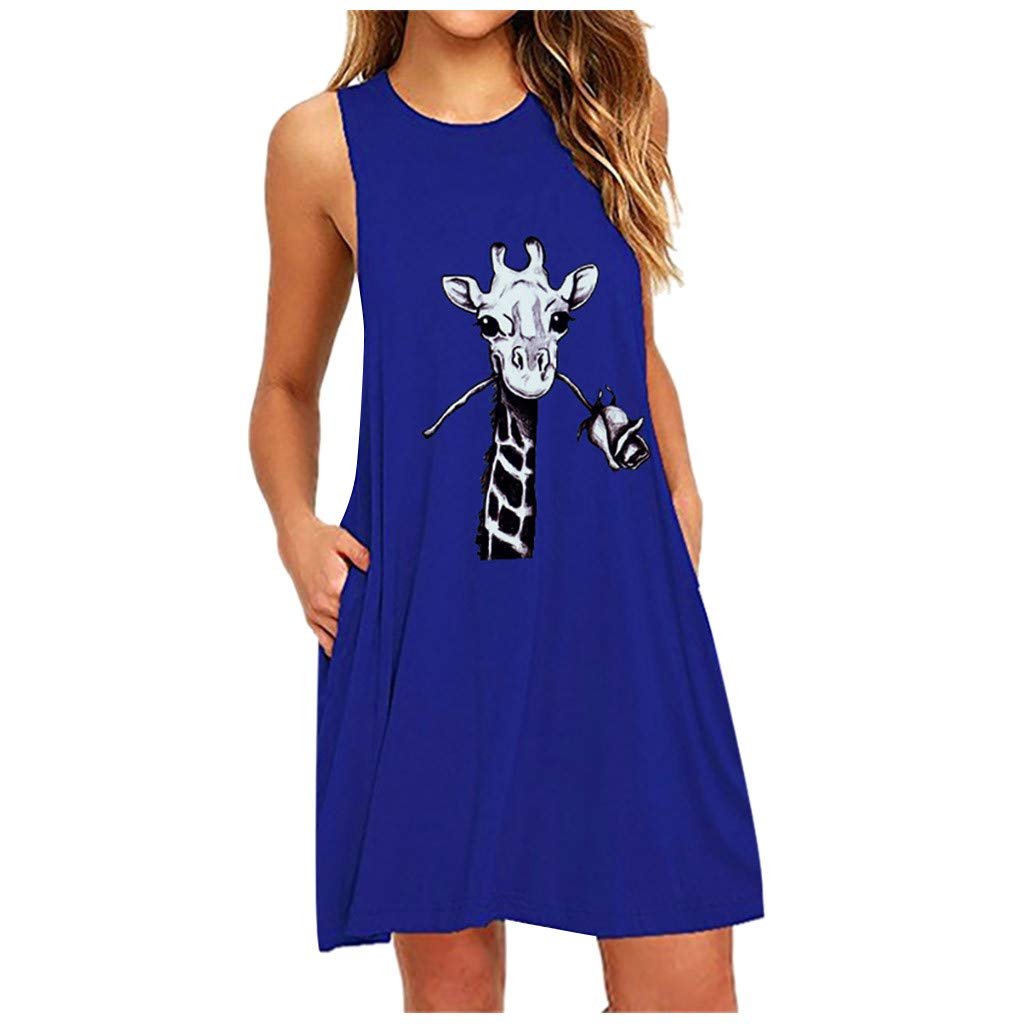 Women's Long Sleeve Swing Dress with Pockets - Floral Print Casual Nightdress for Lounge, Date Night & Vacation Wear