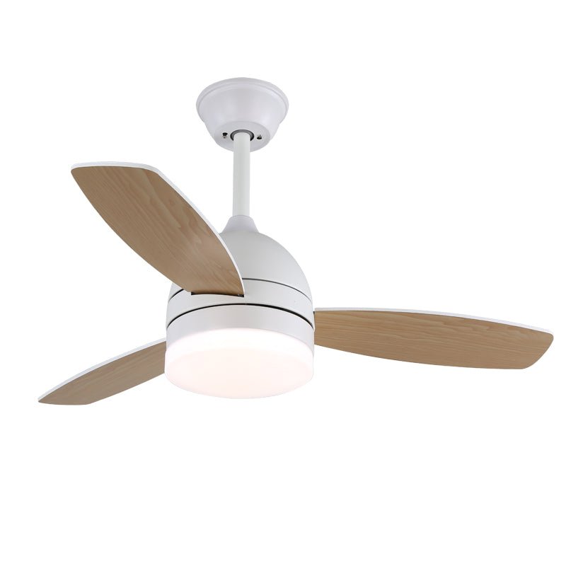 Breeze Minimal Ceiling Fan Light with Remote Control - Modern White LED Ceiling Fan for Bedroom, Living Room & Office - Energy Efficient Quiet Operation