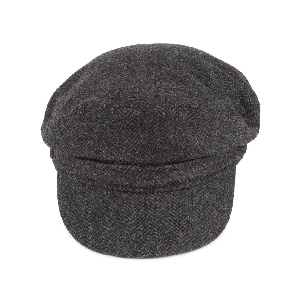 Herringbone Wool Blend Cap for Outdoor & Music Events