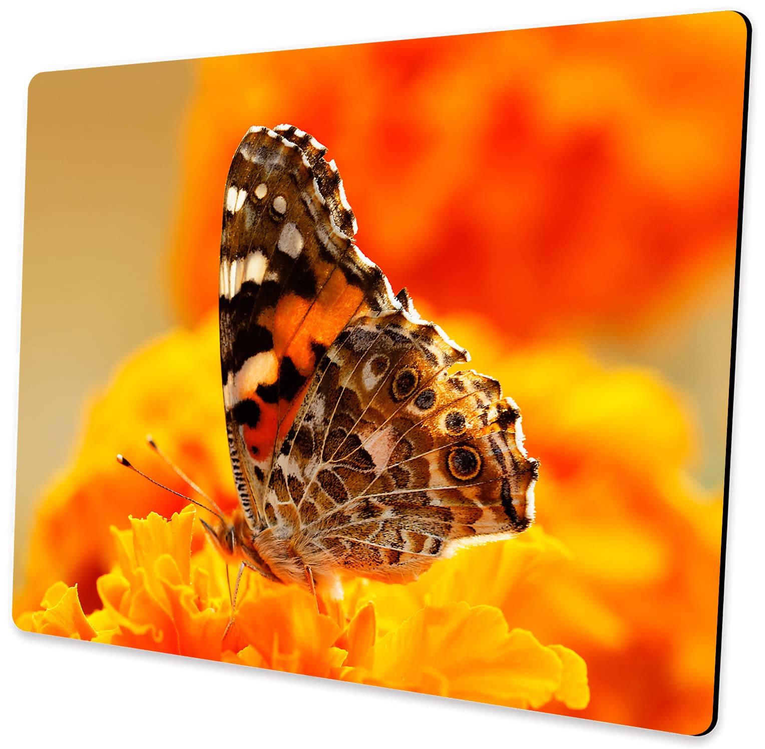 Custom Square Gaming Mouse Pad with Cute Unique Butterfly Design - Non-Slip Rubber Base for Women | Perfect for Office, Gaming & Home Workspace Decor