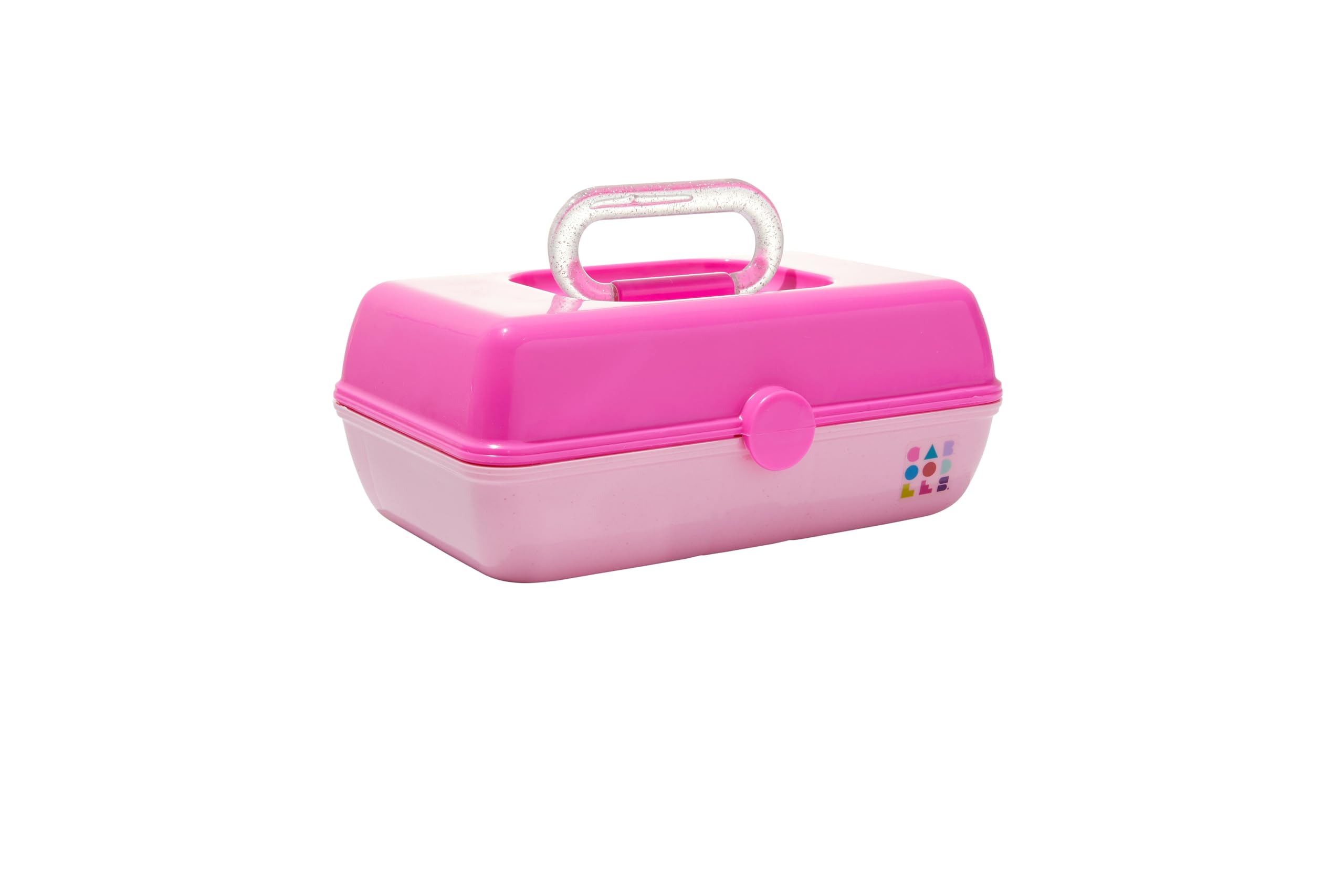 Caboodles Makeup Case - Medium Cosmetic Organizer with Mirror, Pink Rose Storage Box (9