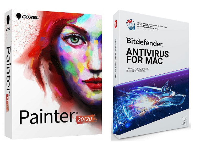 Corel Painter 2020 Digital Art Software (DVD) for Mac - Includes Bitdefender Antivirus Protection - Perfect for Digital Painting, Illustration & Graphic Design